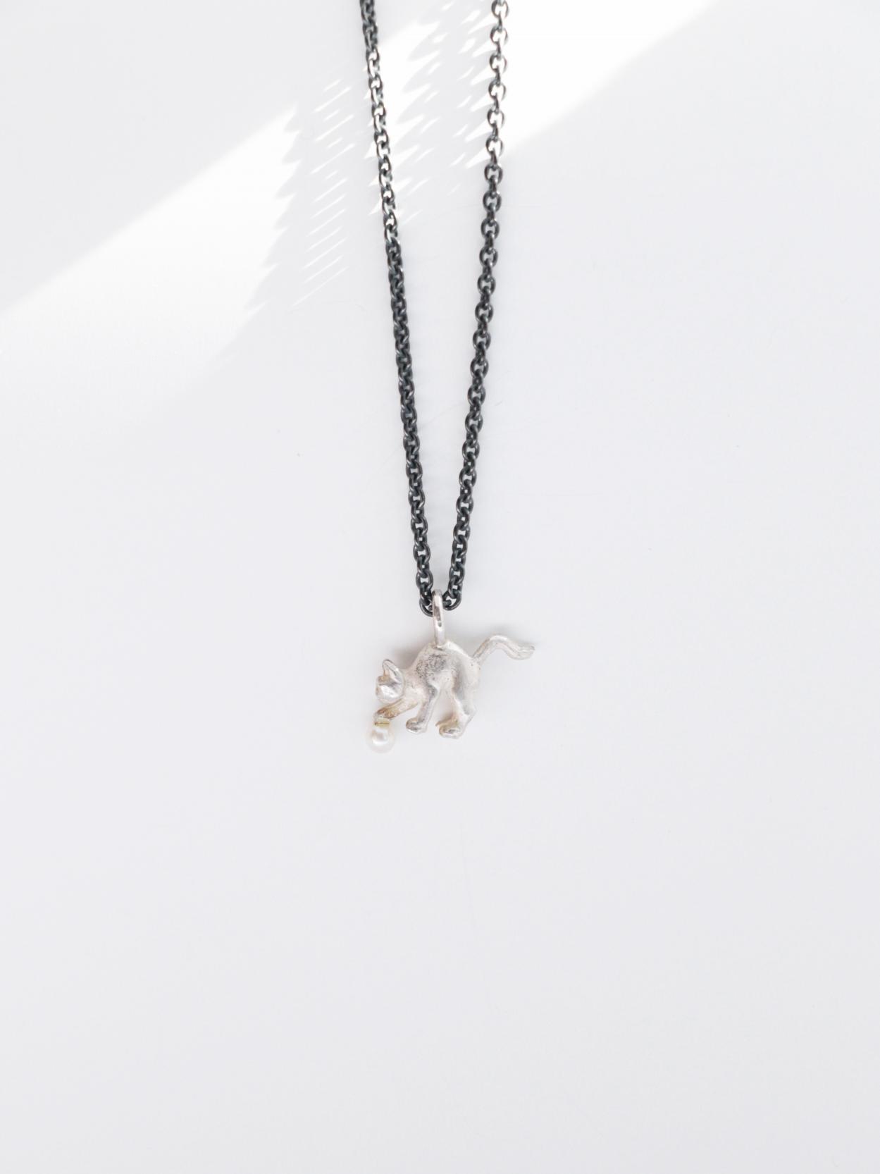 Collana con Gatto Silver